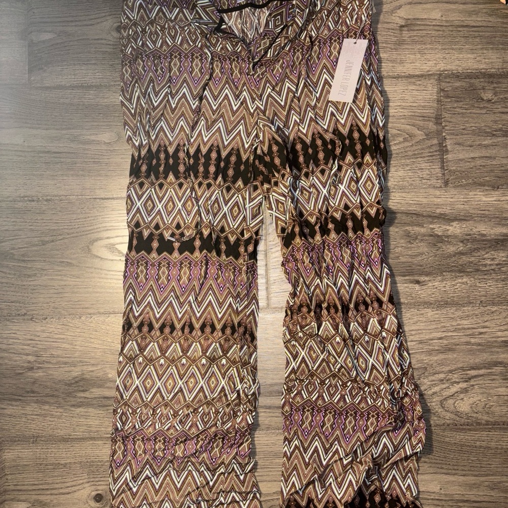 Bohemian Patterned Flare Pants